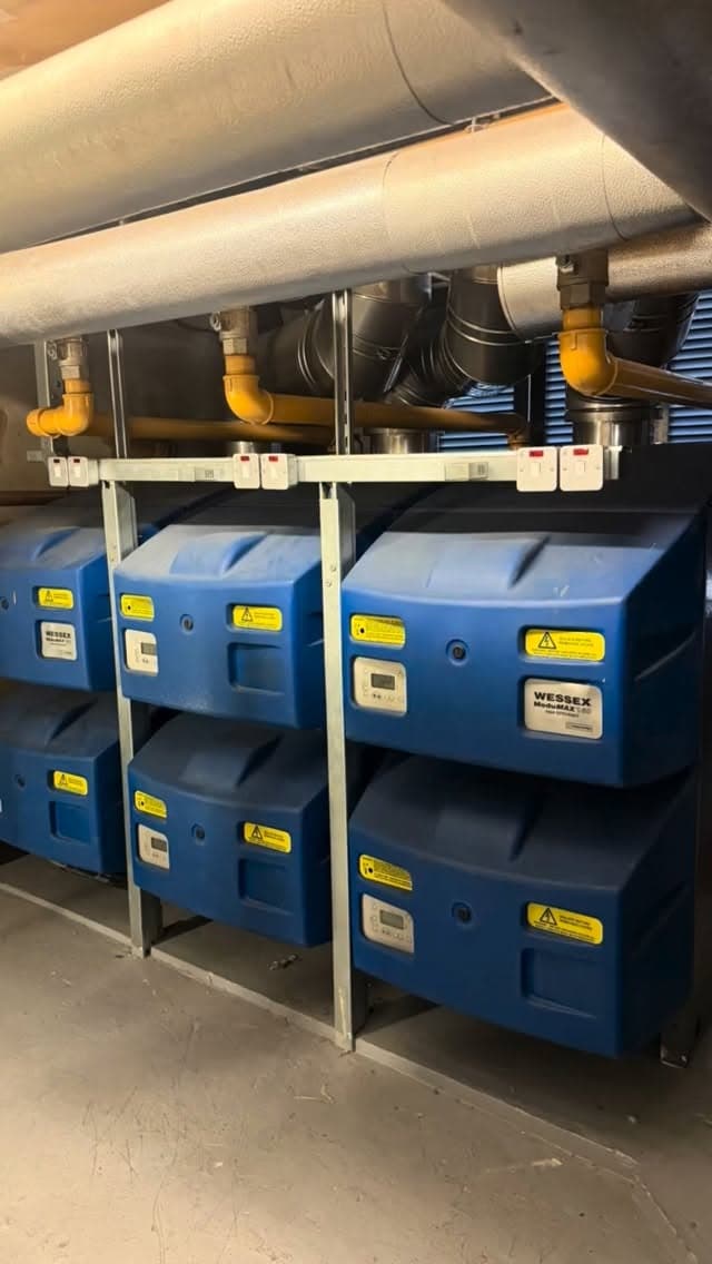 Six Hamworthy Modumax MK2 boilers after a full service